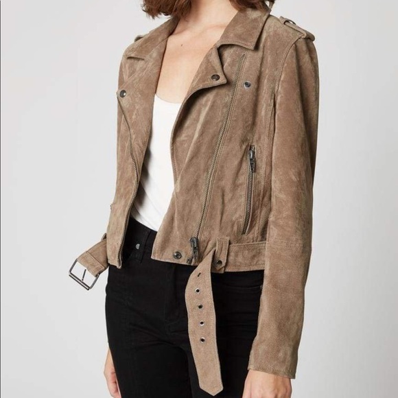 Blank NYC Jackets & Blazers - BLANKNYC Genuine Suede Leather Moto Jacket L